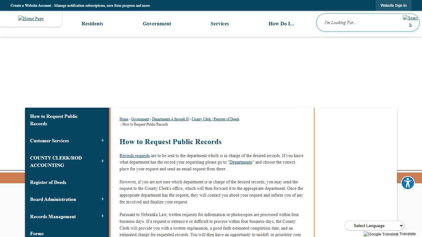 How to Request Public Records | Sarpy County, NE